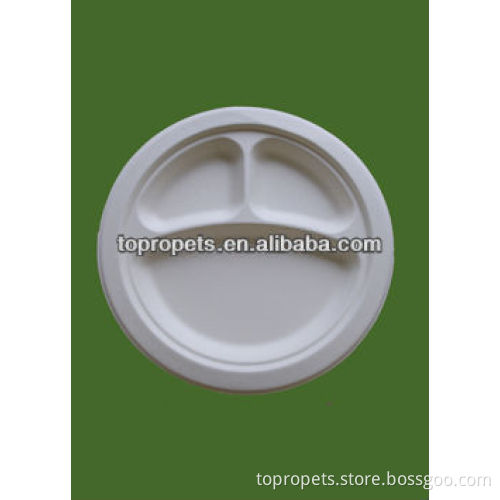 10.25" three compartment plate